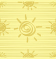 golden sun seamless pattern vector image vector image