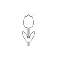 Icon tulip silhouette Royalty Free Vector Image