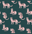 trendy hand drawn seamless pattern with pink vector image