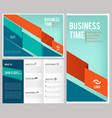 trifold business brochure 3 leaflet cover vector image vector image