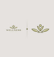 yoga leaf logo template universal creative vector image vector image