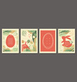 easter greeting cards and postcards set vector image