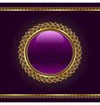 golden ornamental medallion vector image vector image