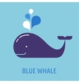 whale icon with speech bubbles vector image vector image
