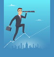 business vision concept male businessman stands vector image vector image