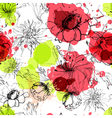 floral sketch vector image