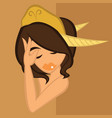 girls as zodiac signs myth theme aries vector image