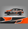 racing car wrap design sedan hatchback and sport vector image