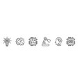 artificial intelligence icons set vector image