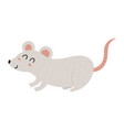 cute little mouse in cartoon style rat character vector image