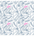 seamless sketch hairdressing accessories vector image