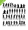 sexy women and dancing silhouettes set 15 vector image vector image