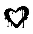 spray graffiti heart isolated on white background vector image