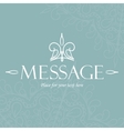 vintage invitation card with lace ornament vector image