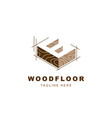 wood logo with letter e shape vector image