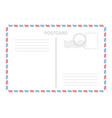 postcard with white paper texture flat style vector image