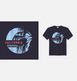 santa monica beach t-shirt and apparel trendy vector image vector image