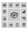 black shopping icons vector image vector image