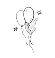 doodle air balloons vector image