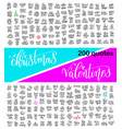 mega set of 200 hand lettering calligraphy quotes vector image vector image