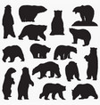 polar bear silhouettes vector image