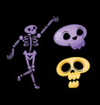 skulls and skeleton vector image vector image