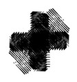 grunge isolated cross vector image vector image