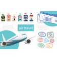 realistic air travel concept vector image