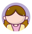 woman avatar profile vector image