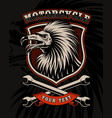biker patch with vulture and crossed wrenches vector image