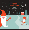 christmas greeting card vector image vector image