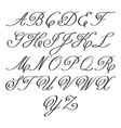 Vintage whiskey font handwritten alphabet letters Vector Image