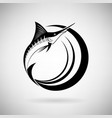 icon marlin fish vector image