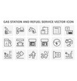 gas station and refuel service icon set design vector image