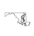 map of the us state maryland vector image