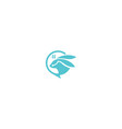 rabbit communication logo icon vector image