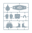 boxing set plastic model kit collection champion vector image