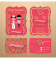 bride and groom rustic floral wedding invitation vector image