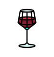 merlot wine glass color icon vector image