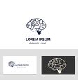 abstract logo design template with business card vector image