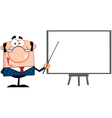 business manager with pointer presenting on a boar vector image