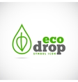 eco drop concept symbol icon or logo template vector image