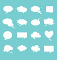 set speech bubbles on blue background vector image vector image