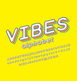 color line font vector image