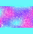 pink sky with stars and bokeh kawaii fantasy vector image