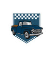 retro car repair garage sign with style vector image vector image