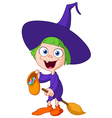 witch kid vector image vector image