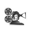 cinema projector isolated on white background vector image