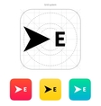 east direction compass icon vector image vector image