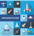 spacecrafts icon set vector image vector image